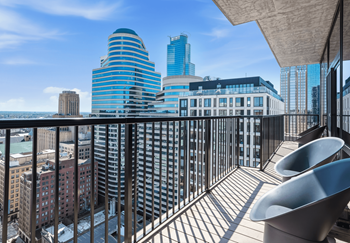 Clubhouse terrace at 365 nicollet, minneapolis, mn 55401